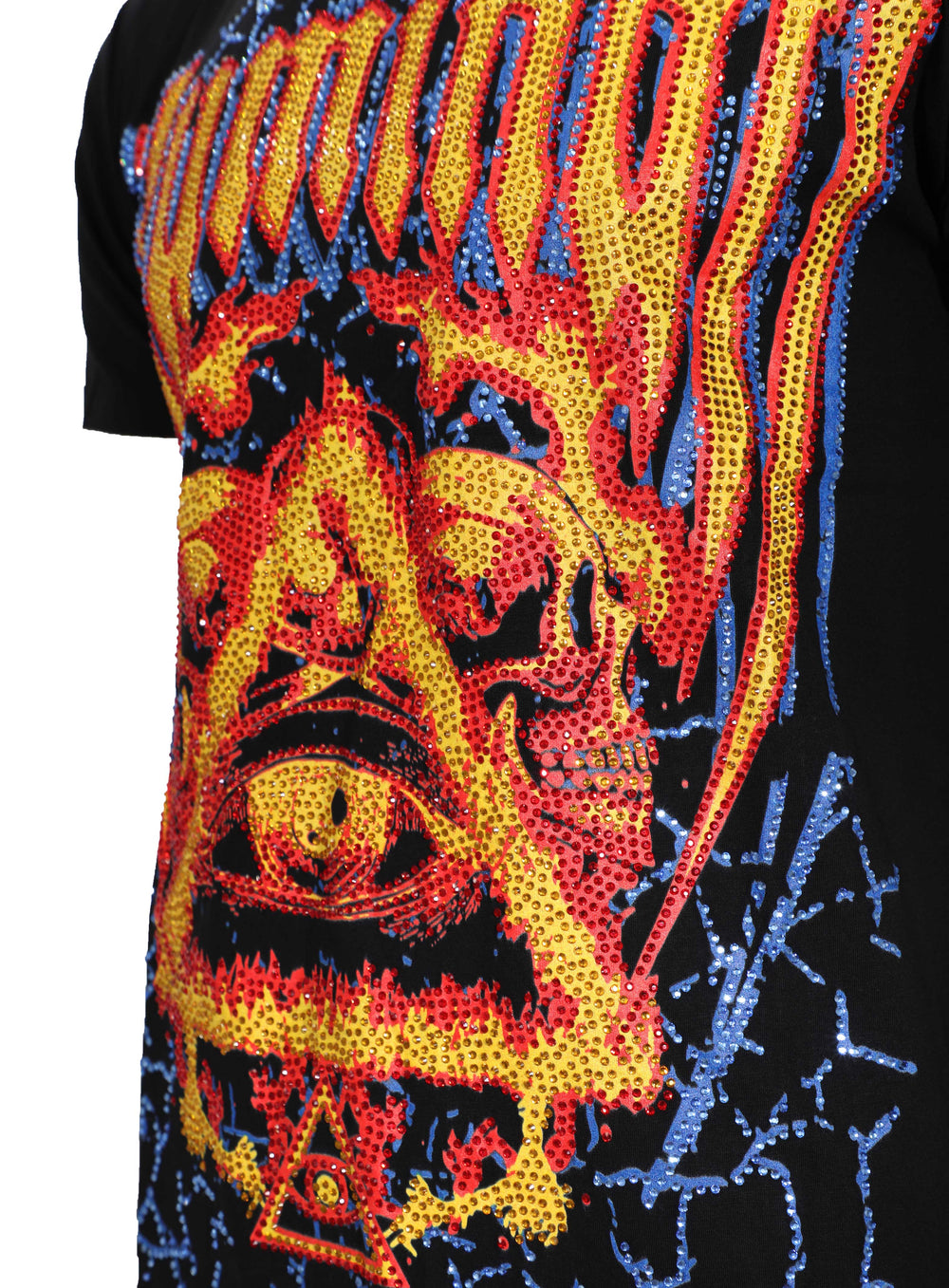 ILLUMINATI CRYSTAL TEE - BLACK