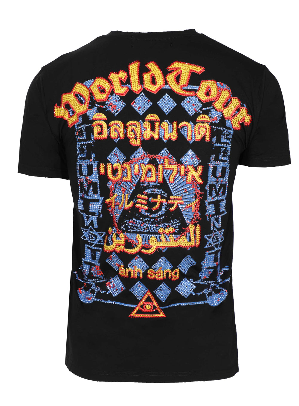 ILLUMINATI CRYSTAL TEE - BLACK