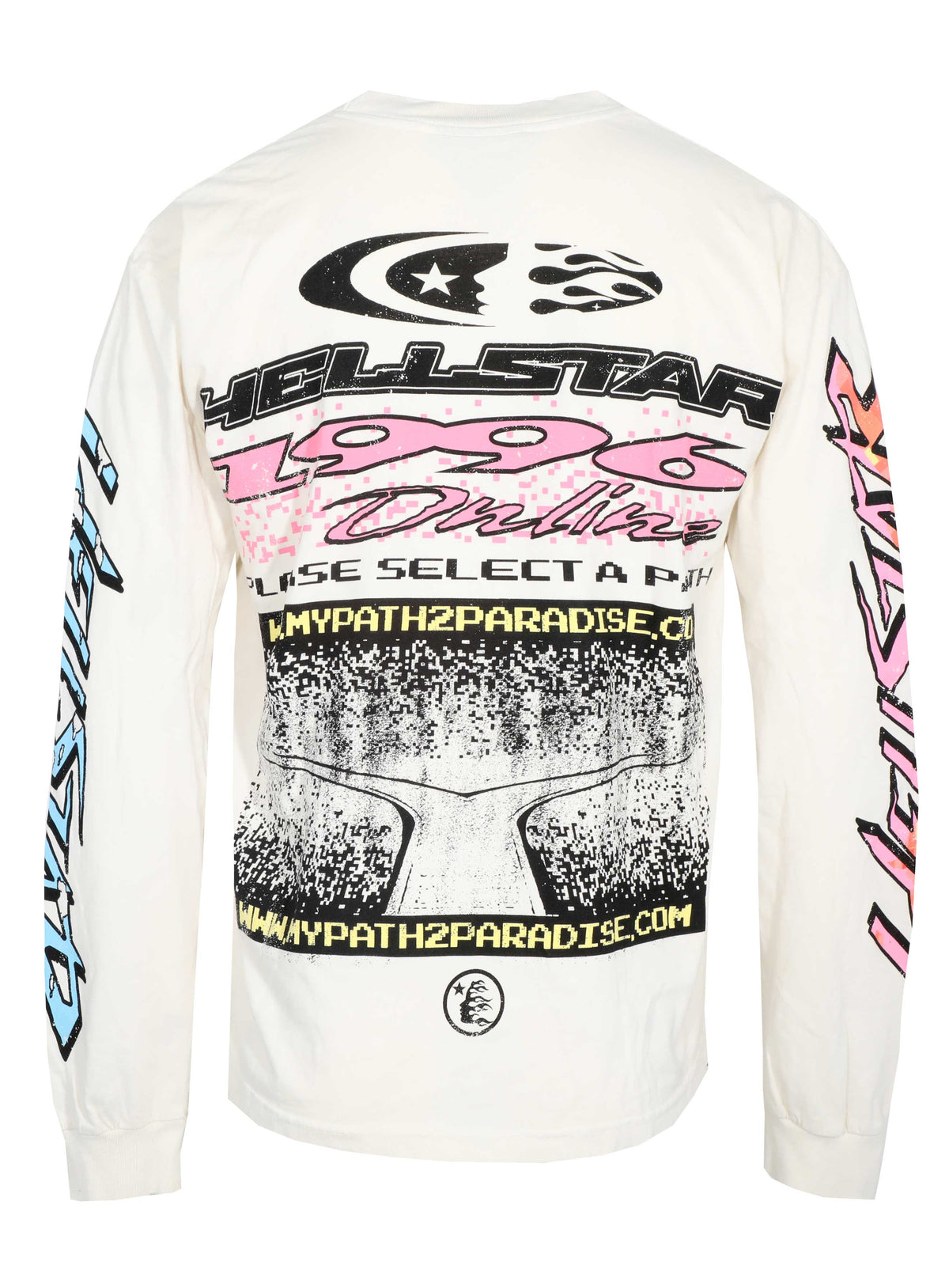 HELLSTAR PIXEL LS TEE - WHITE