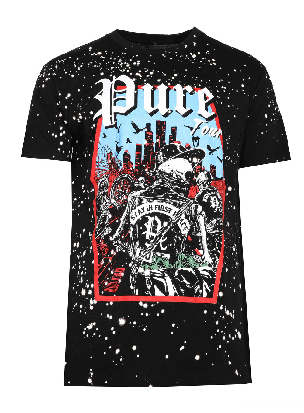 Pure Stay in First Place City Tour Tee in black – view 1 of 2