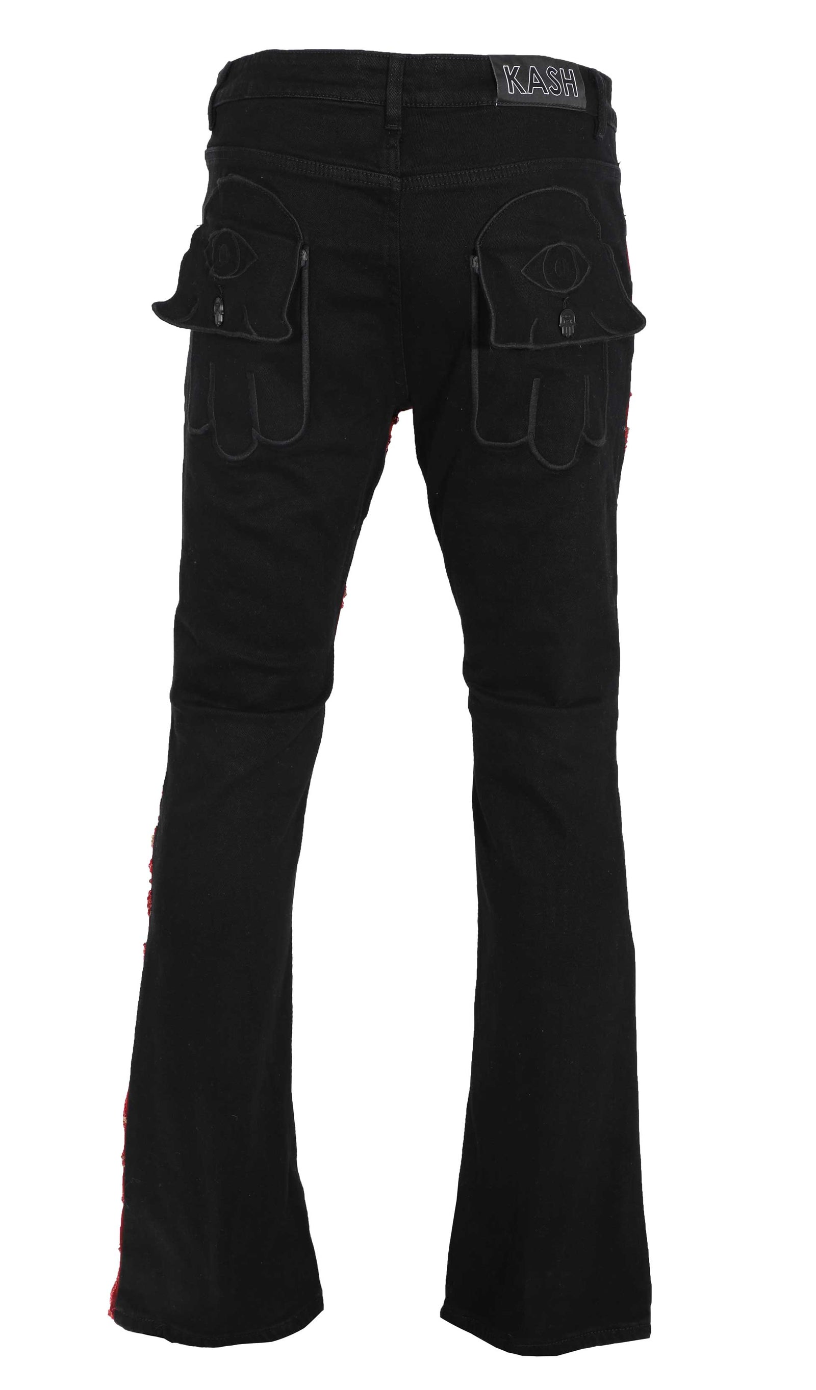 KASH Midknight Pearl Stacked Denim- Black