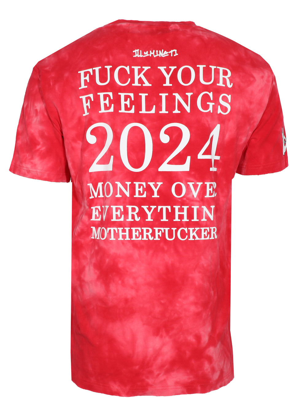 Illuminati Make America MF Rich Again Tee in red – view 1 of 2