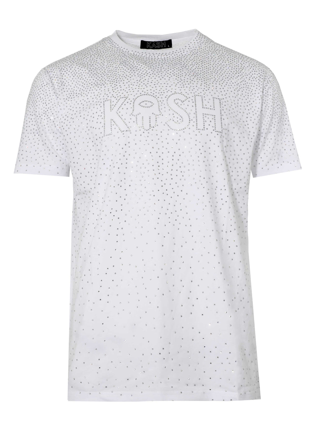 Kash Hamsa Logo Diamond Tee in white – view 1 of 2