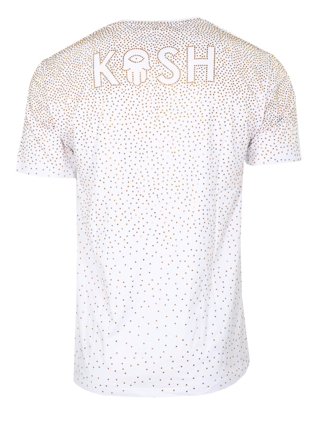 Kash Hamsa Logo Diamond Tee in white and gold – view 2 of 2