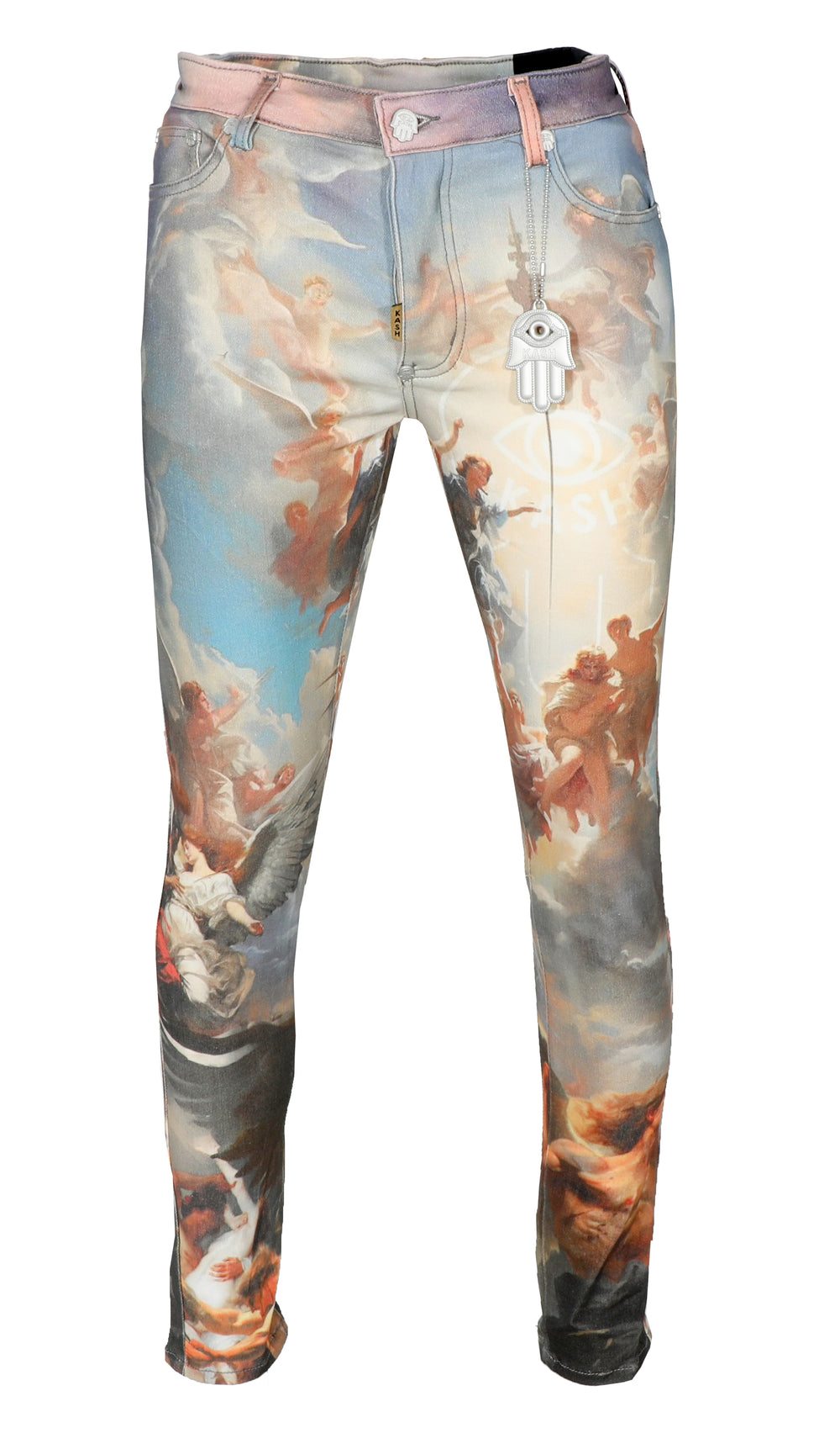 Kash Hamsa Angel skinny denim jeans in multi – view 1 of 7