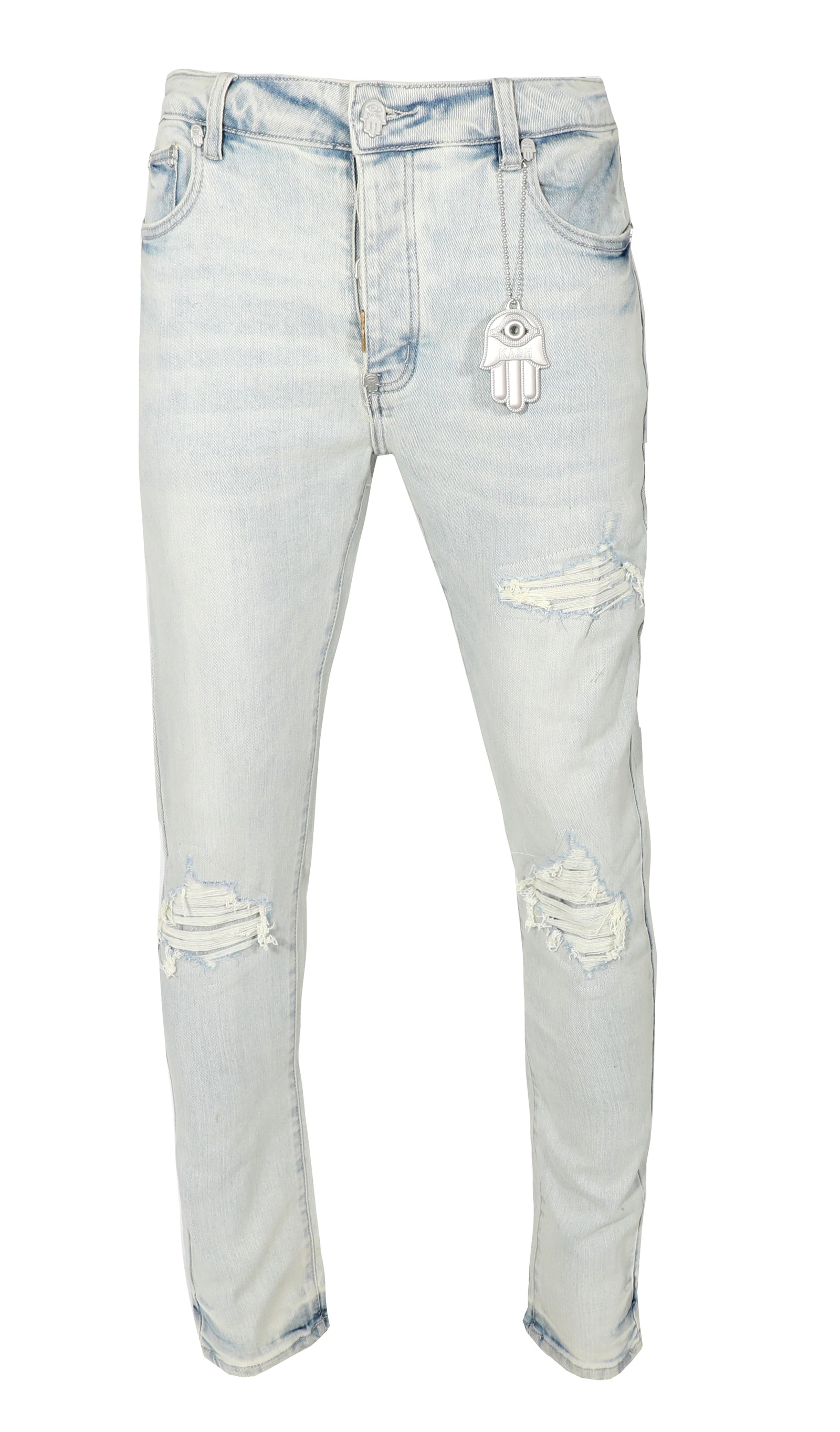KASH Hamsa Ripped Skinny Denim - Blue