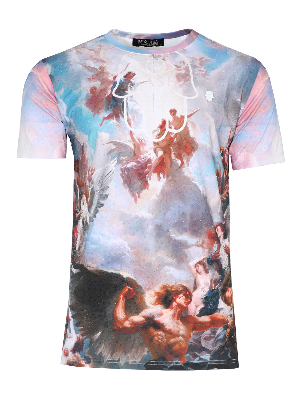 Kash Conflict Tee in multi with clear crystals – view 1 of 3