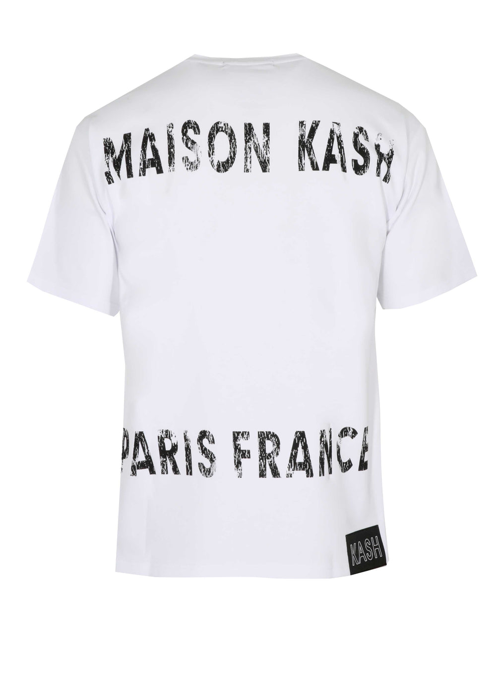 White Maison Kash tee, back print, alternate view