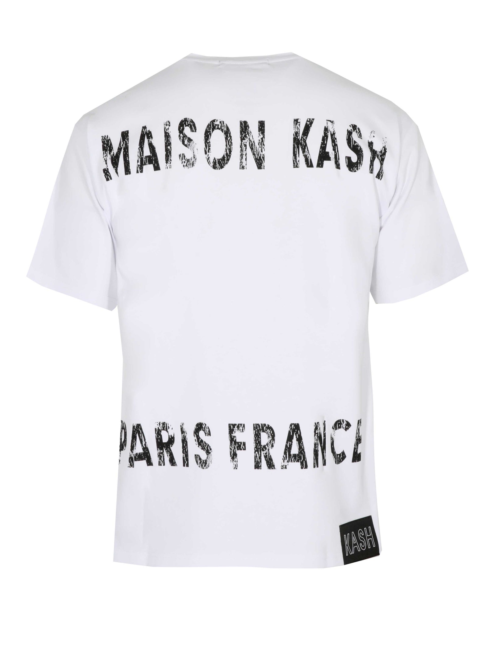 White Maison Kash tee, back print, alternate view