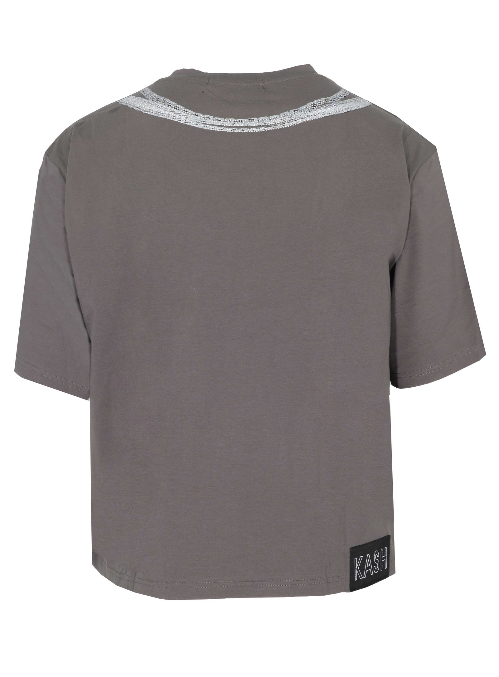 Kash Chains Crystal Tee in grey – view 3 of 3