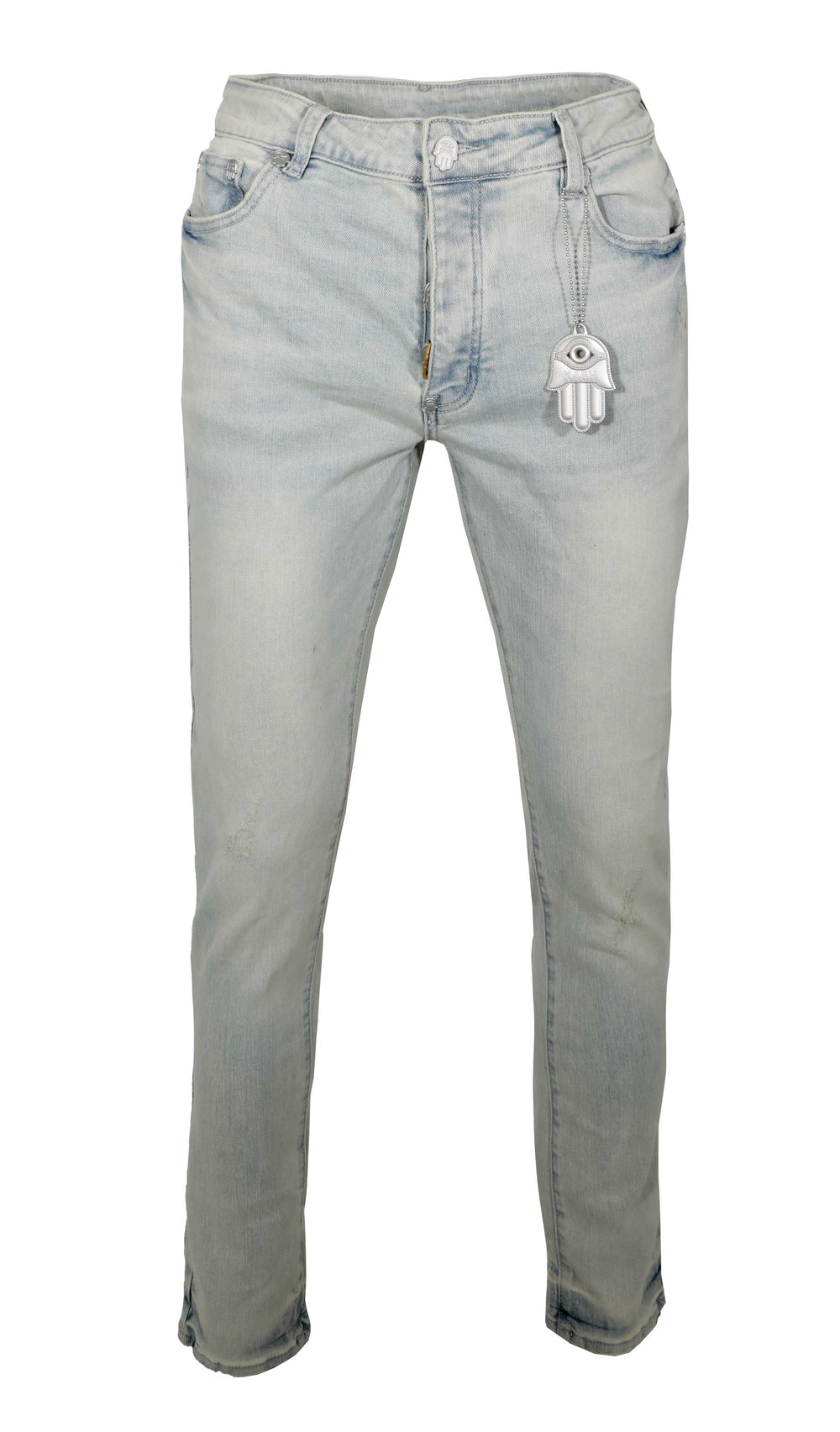 Kash Hamsa Light Blue Skinny Denim in light blue – view 1 of 3