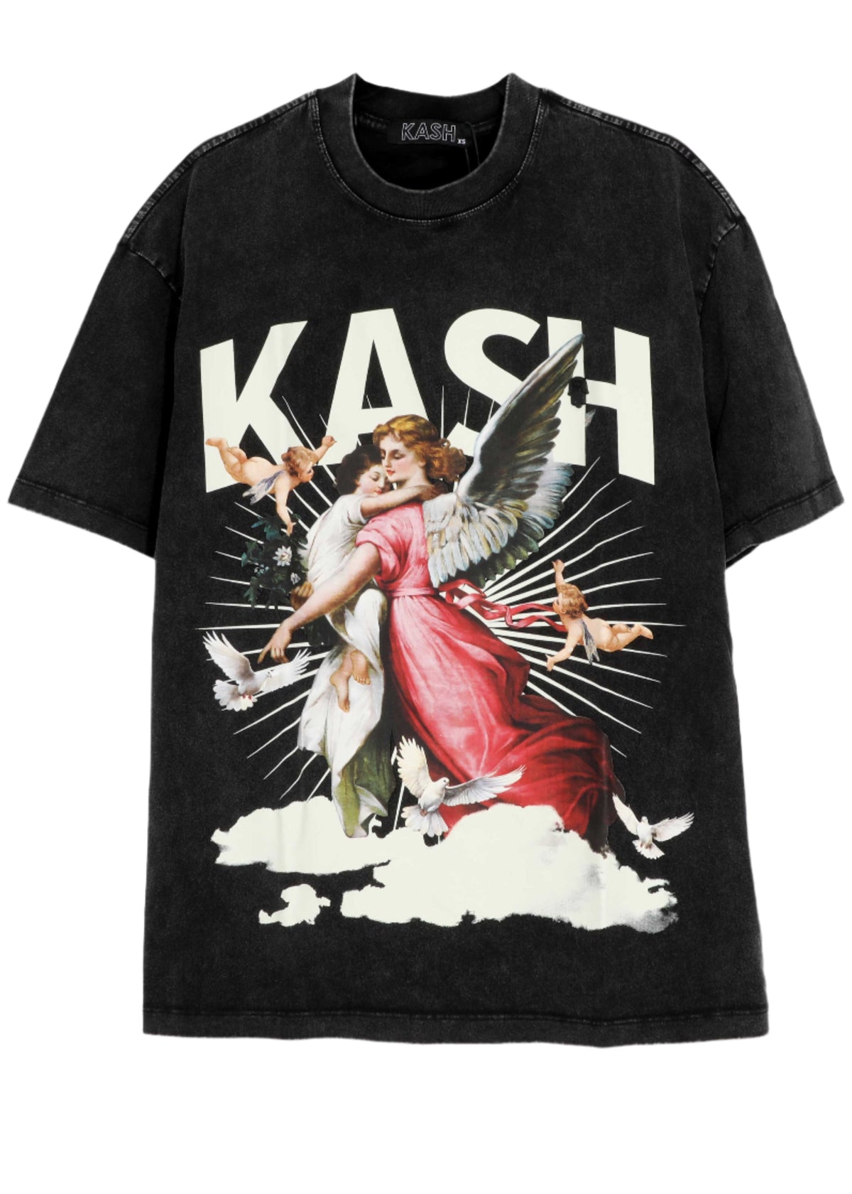 Angel Mum with 3D Digital Printing W/White Ink Injection ellipital - Off Black