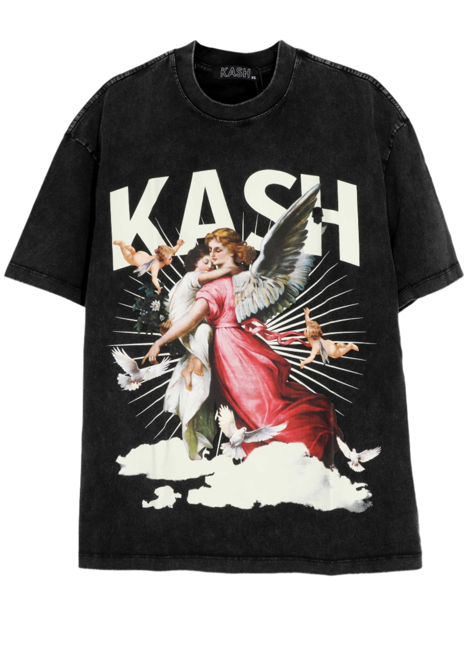 Angel Mum with 3D Digital Printing W/White Ink Injection ellipital - Off Black