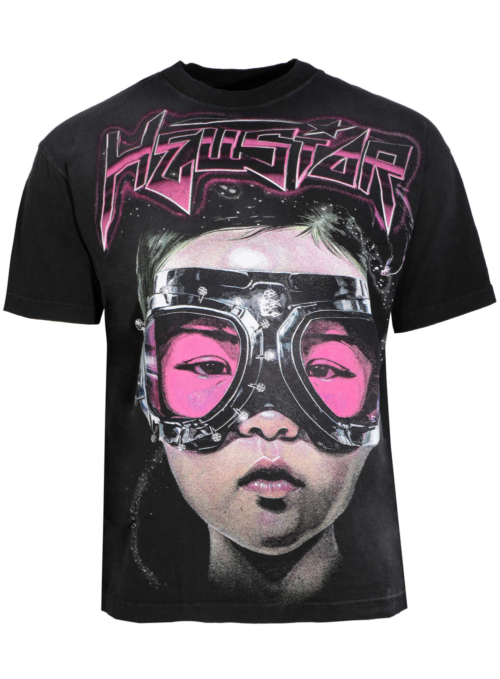 HELLSTAR The Future (Red) SS Tee - Washed Black – view 1 of 4