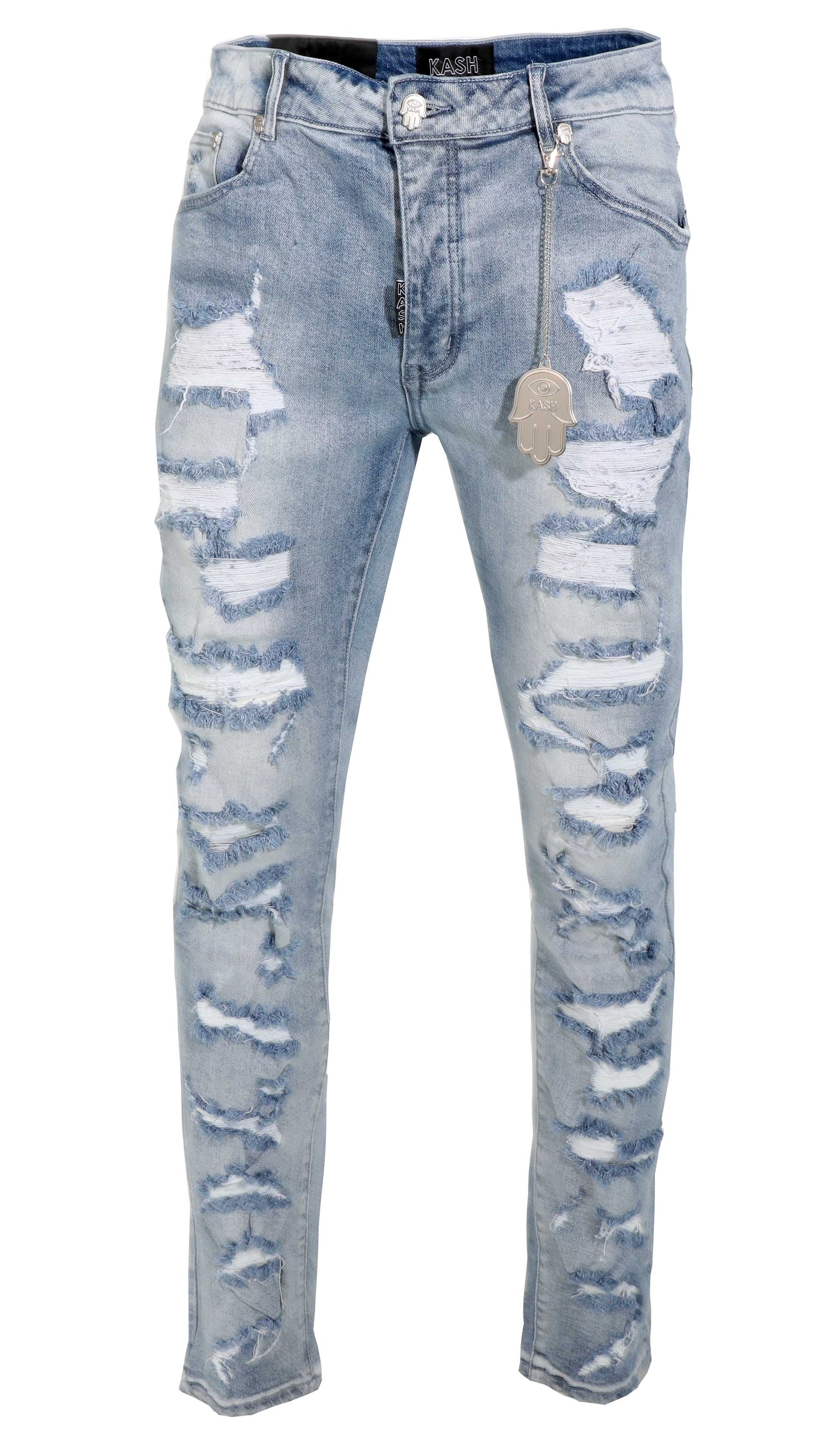 Kash Distressed Blue Denim