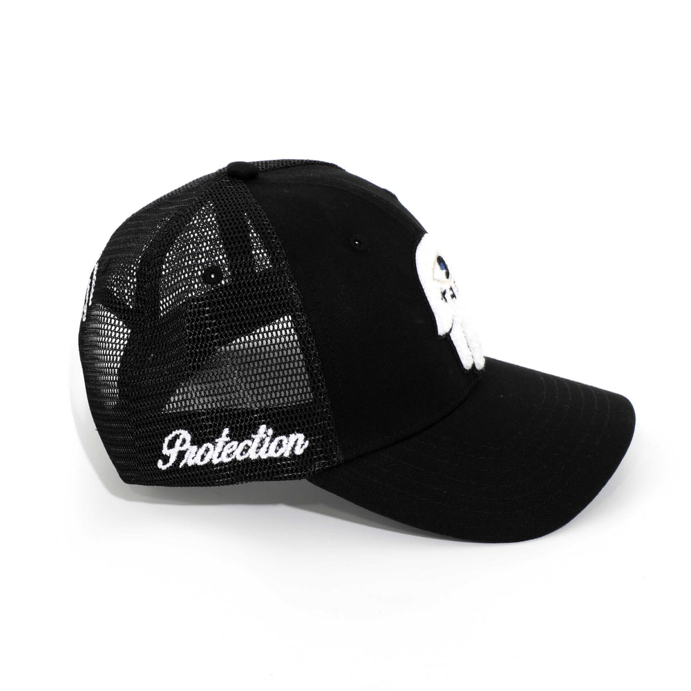 Kash Snapback With Chenille Hamsa in black – view 2 of 3