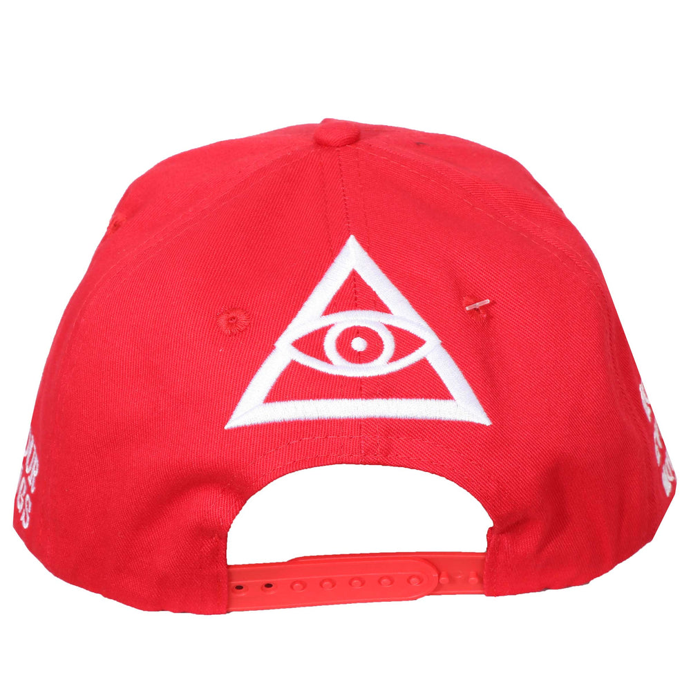 Illuminati Make America MF Rich Again Snapback in red – view 3 of 3