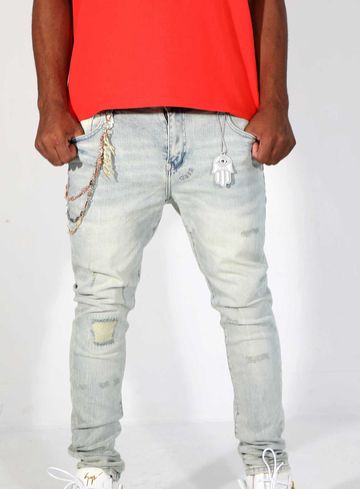 KASH Hamsa-25 SKINNY Denim - Light Blue