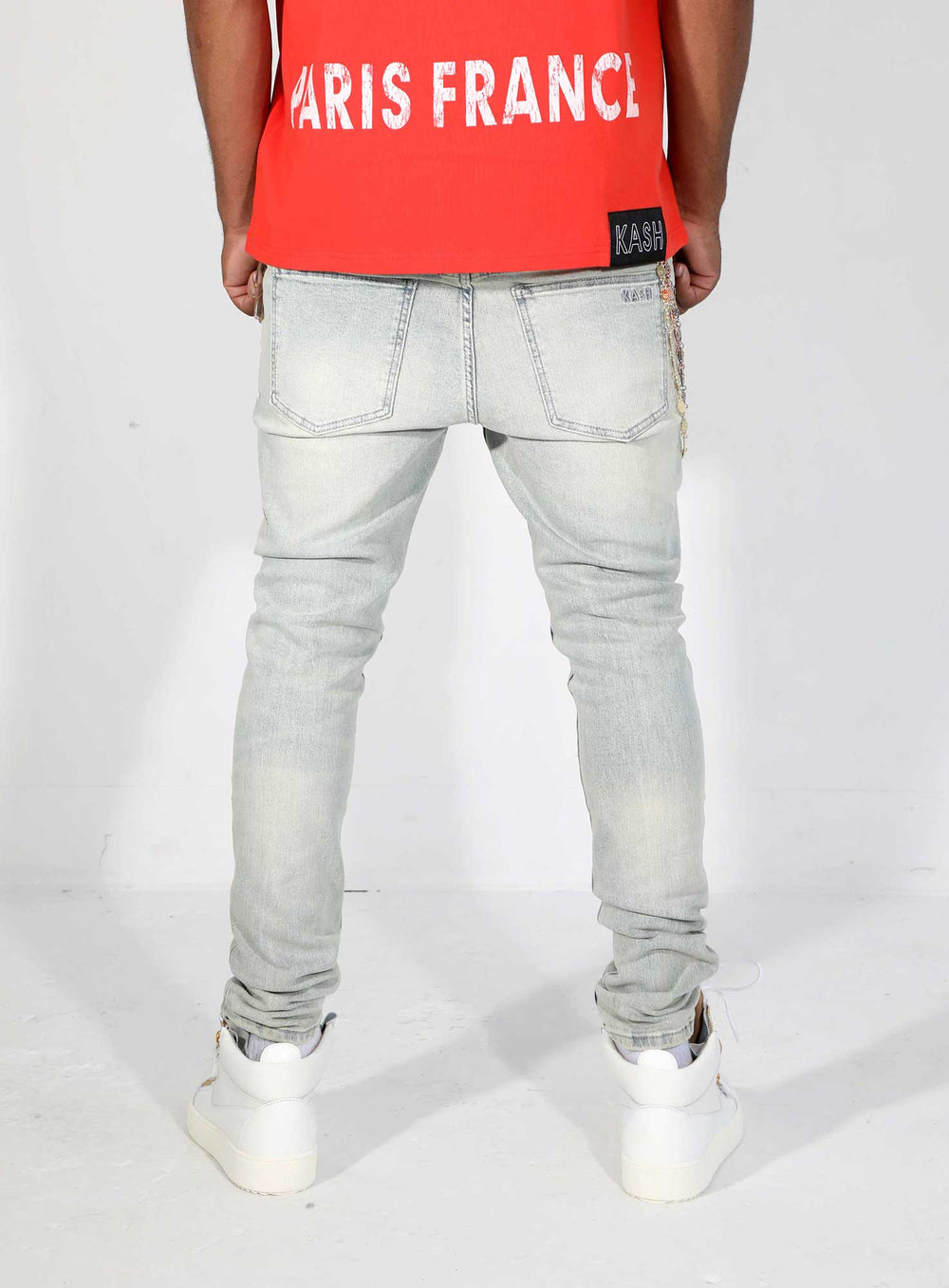 Kash Hamsa-25 skinny fit jeans in light blue – view 10 of 11