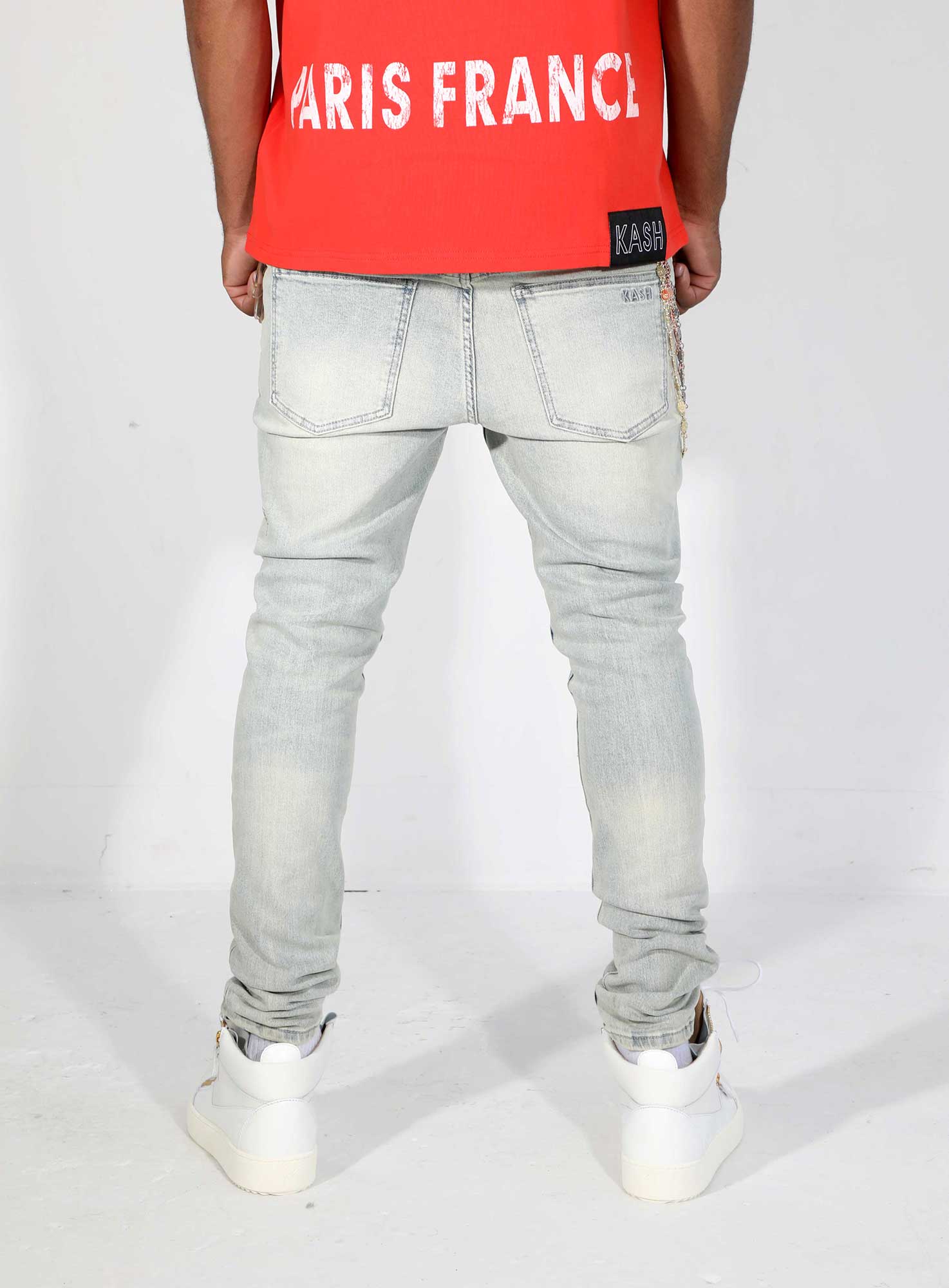 Kash Hamsa-25 skinny fit jeans in light blue – view 10 of 11