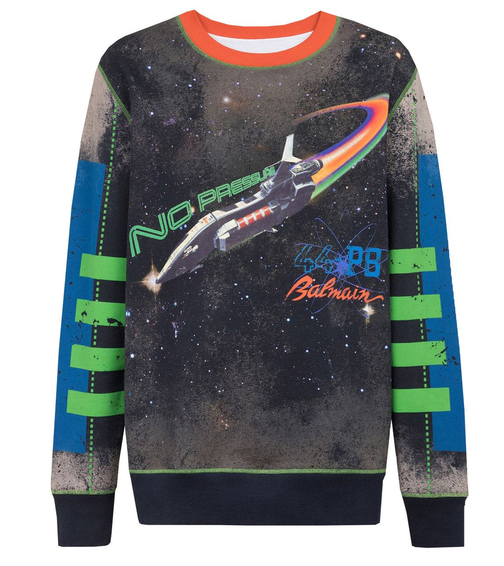 Balmain Paris Oversized All Over Printed Sweatshirt - Multi – view 1 of 2