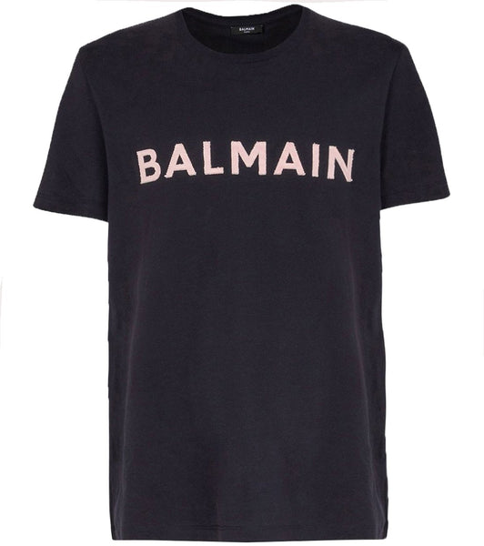 Balmain Logo Tee - Light Black/Navy& Pink - PureAtlanta.com
