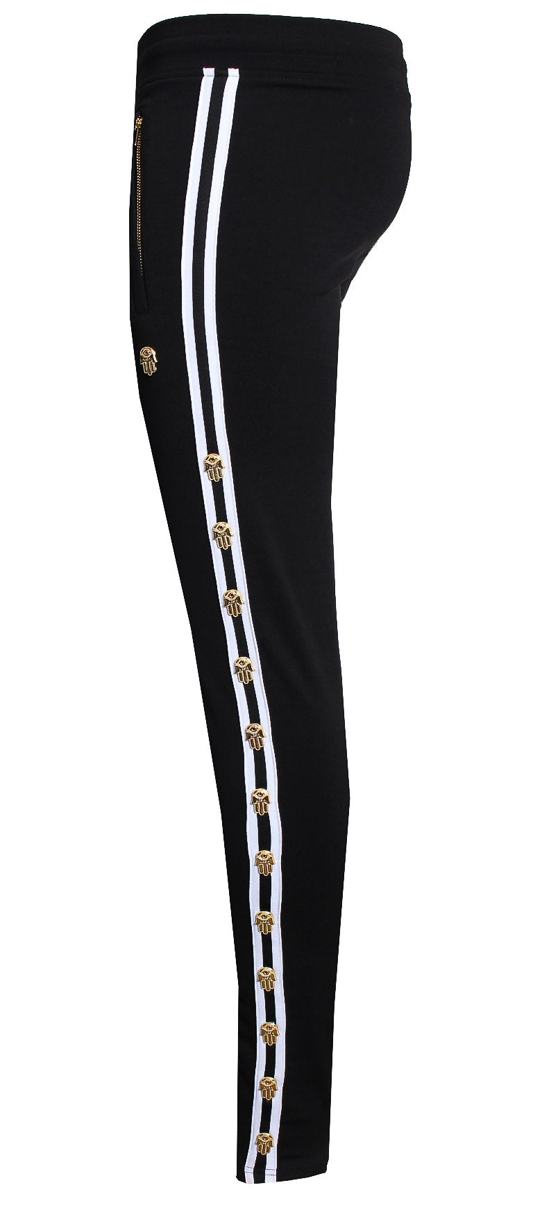 Kash Men's Icon Track Pants with Hamsa in black – view 1 of 11