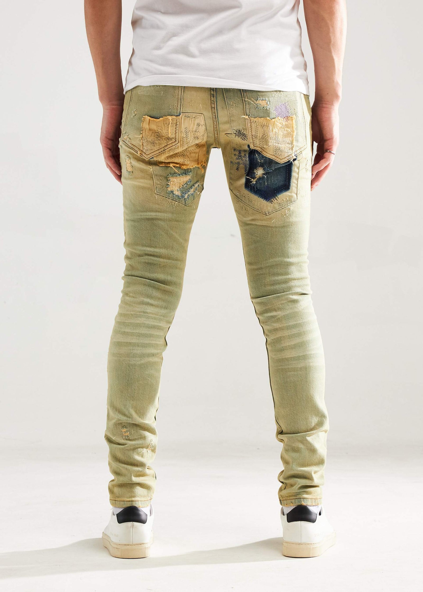 BARKER DENIM-WASHED DISTRESSED