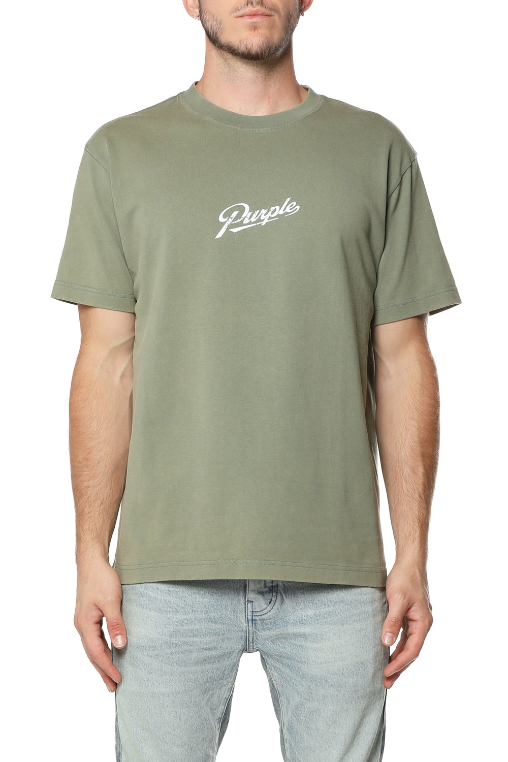Purple Brand Heavyweight Jersey SS Tee in green – view 1 of 1
