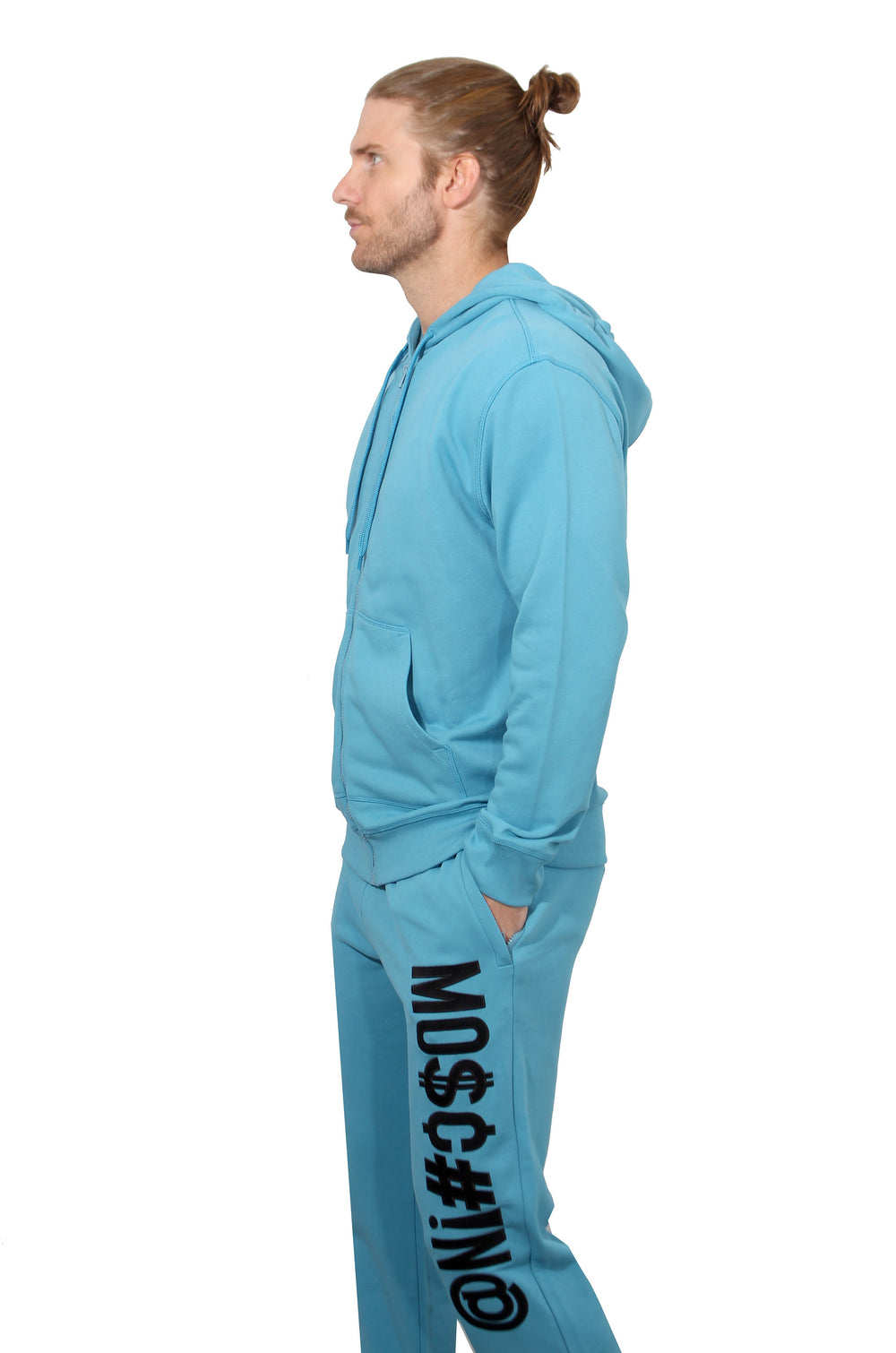 Moschino Zip Up Sweatshirt in blue – view 2 of 4
