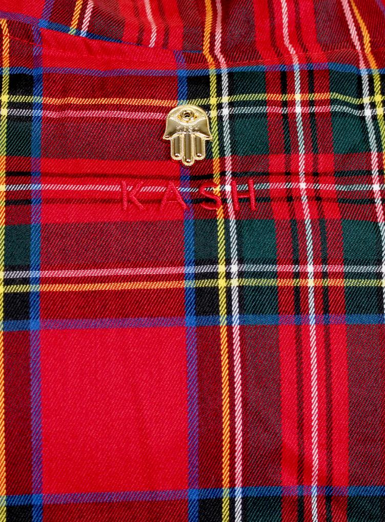 Kash Men's Plaid Track Jacket in red – view 2 of 9