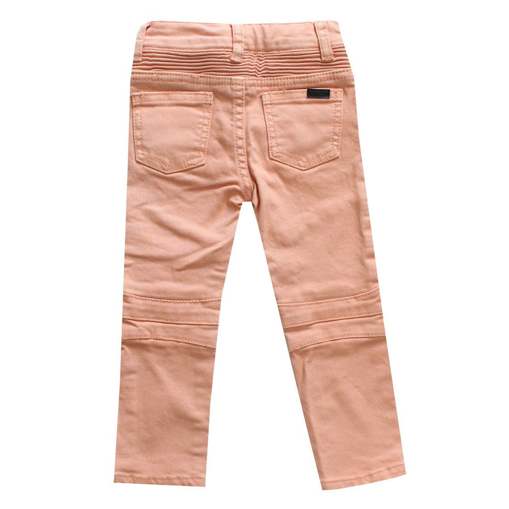 Haus of JR Salmon Shores Biker Denim in coral – view 2 of 3