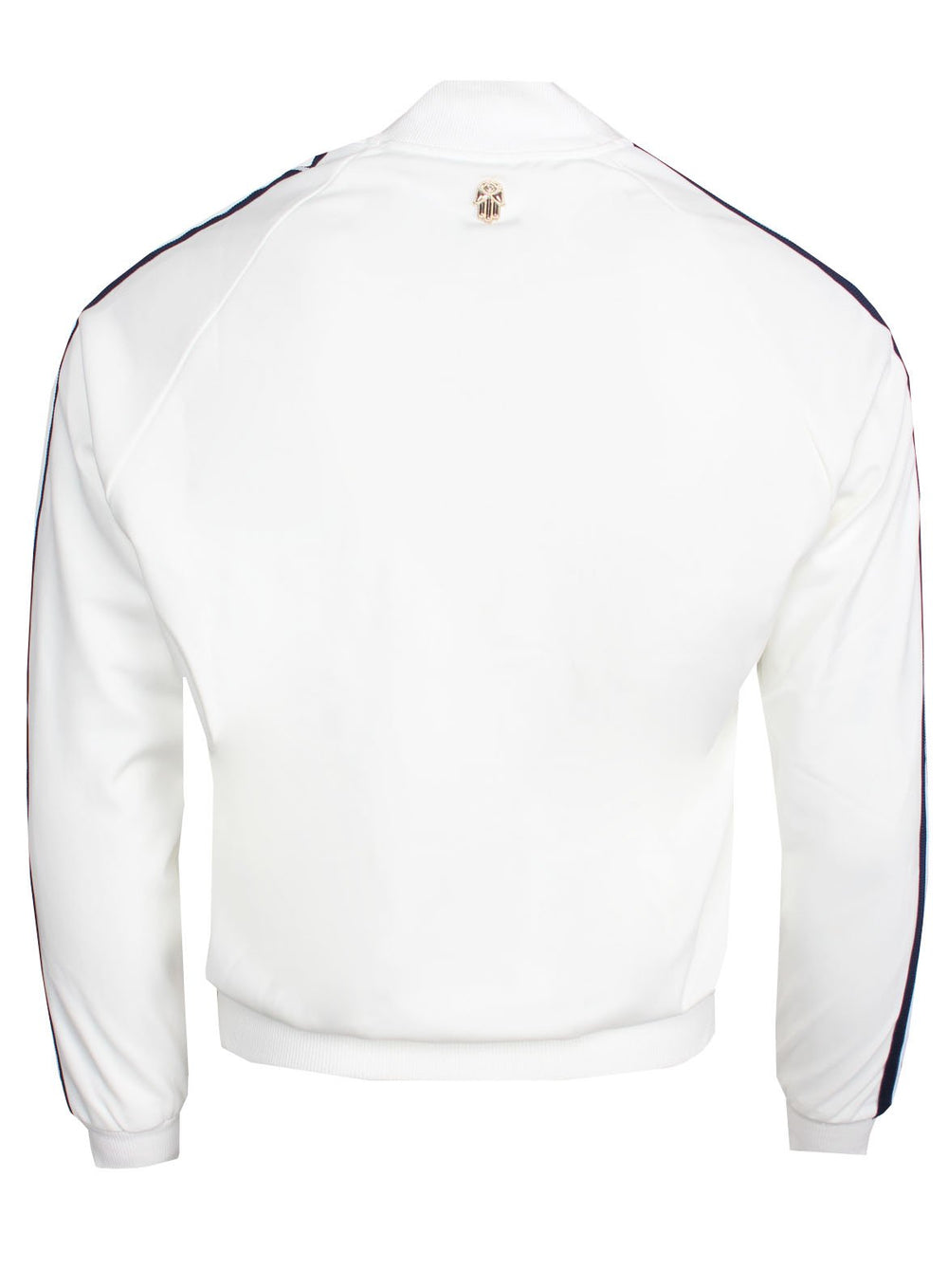 Kash Men's Side Stripe Long Sleeve Jacket in White – view 3 of 5