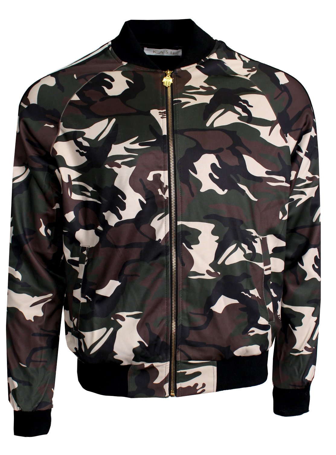 Kash Camouflage Track Jacket in green – view 1 of 6