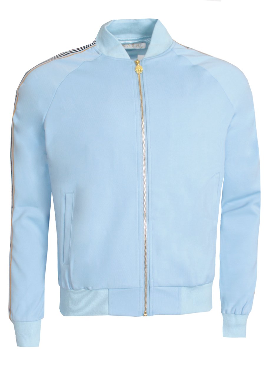 Kash Ice Cream Cone Track Jacket with Side Stripes in sky blue – view 3 of 7