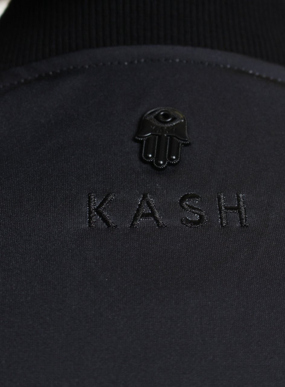 Kash Split Color Track Jacket in black and red – view 3 of 6