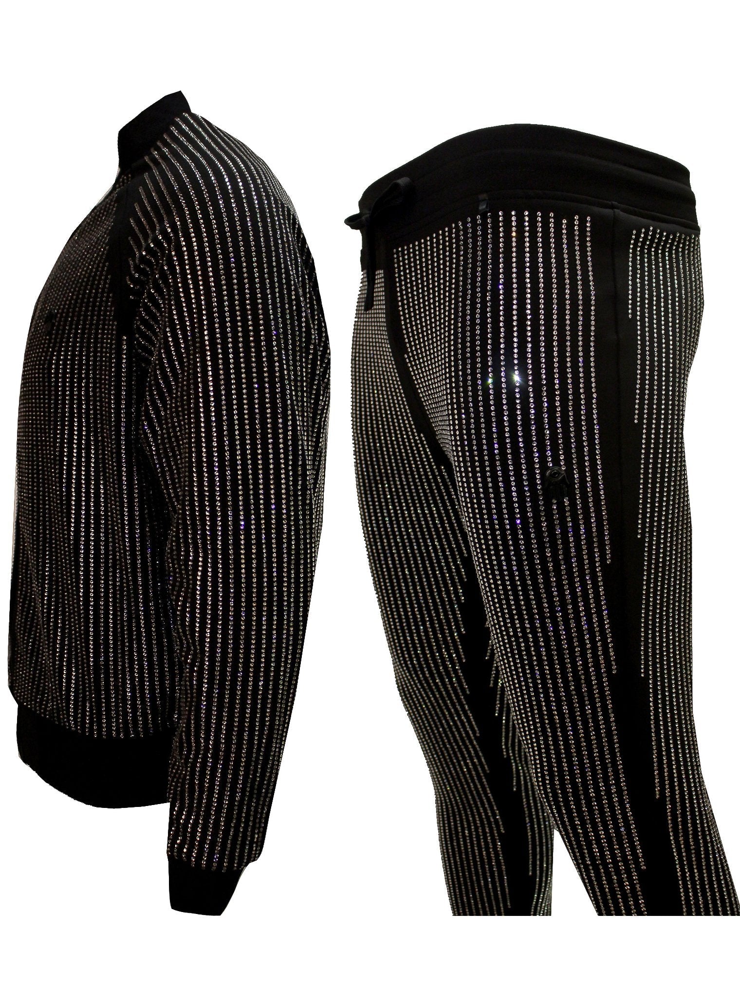 Kash Men's Diamond Pants in black and clear – view 3 of 7
