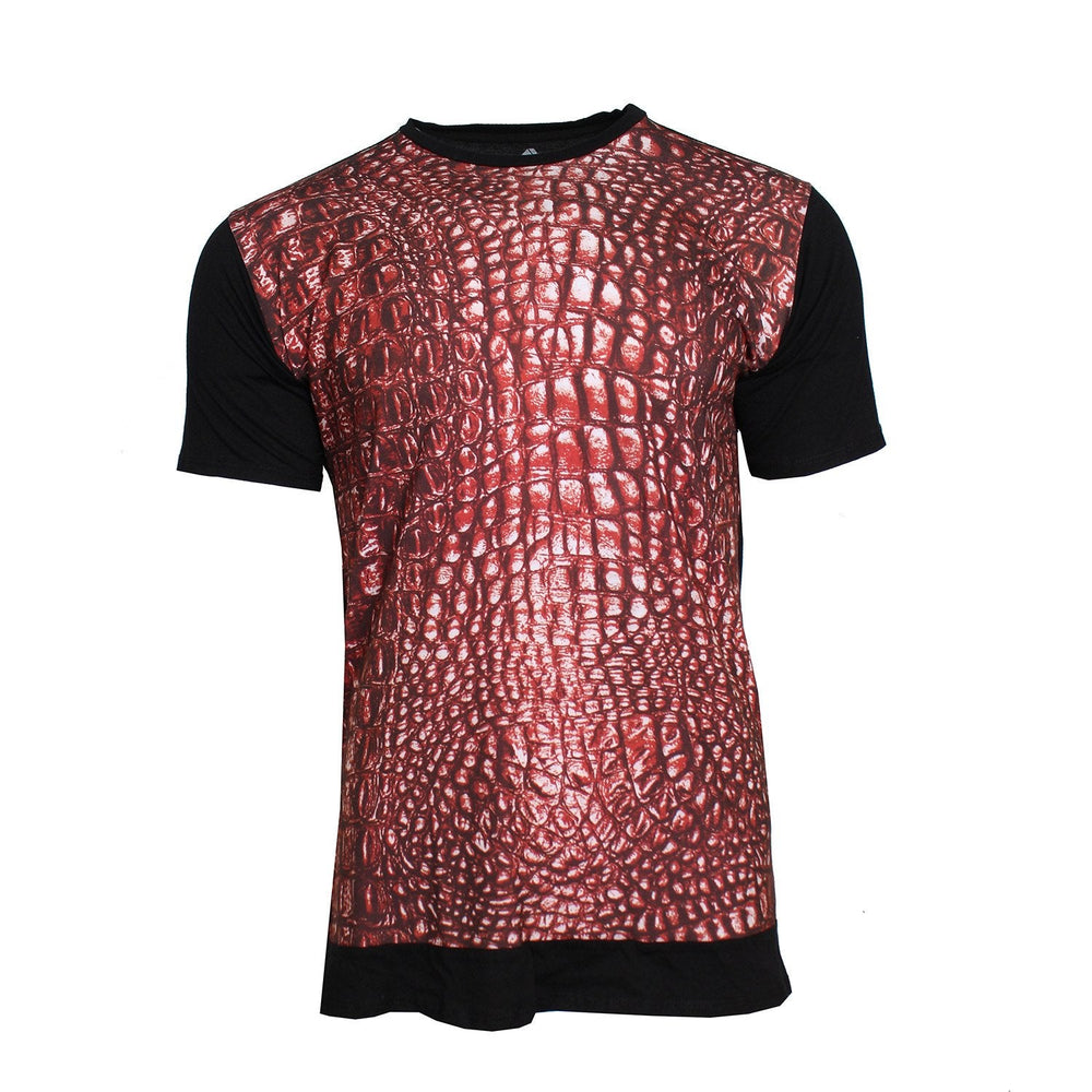 Men's Gator Print Tee- Black and Red