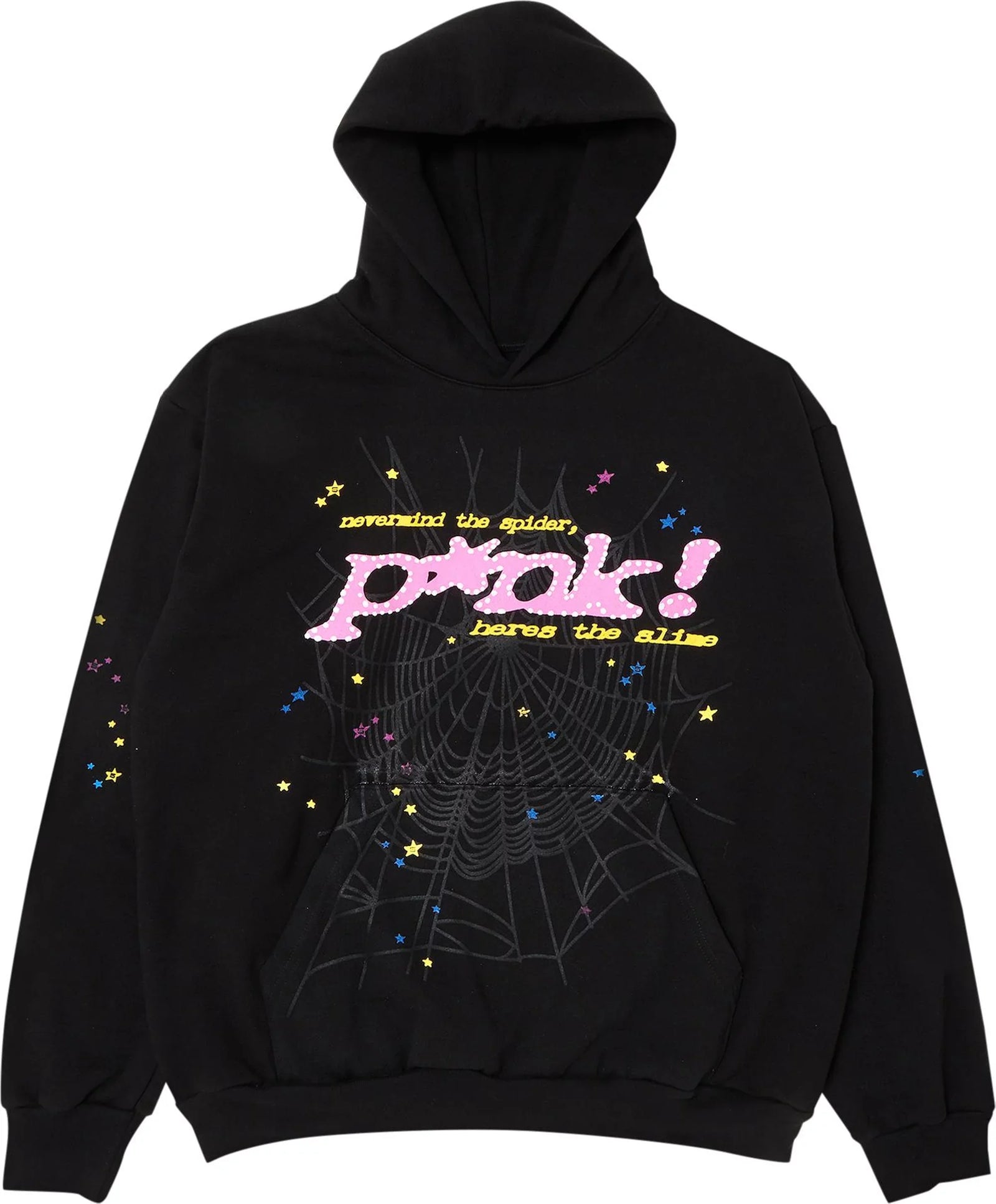 SP5DER BLACK P*NK HOODIE - BLACK