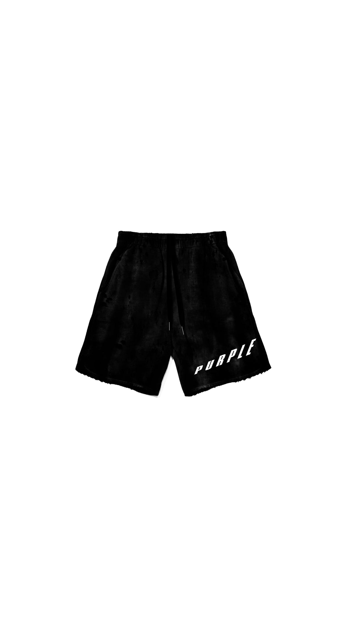 Purple Brand Midweight Fleece PO Shorts in black – view 1 of 1