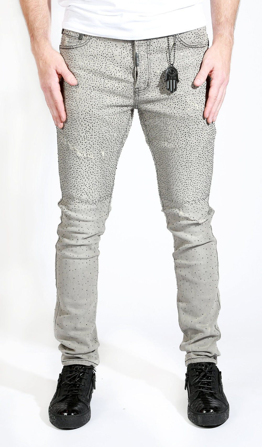 Kash Diamond Denim in grey – view 1 of 13