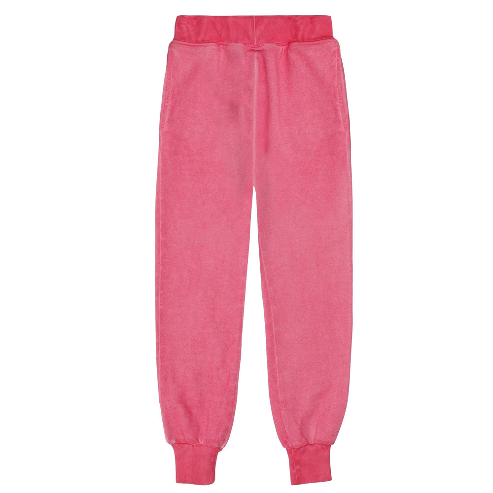 Moschino Kids Jogging Pants with Double Question Mark in fuchsia – view 2 of 2