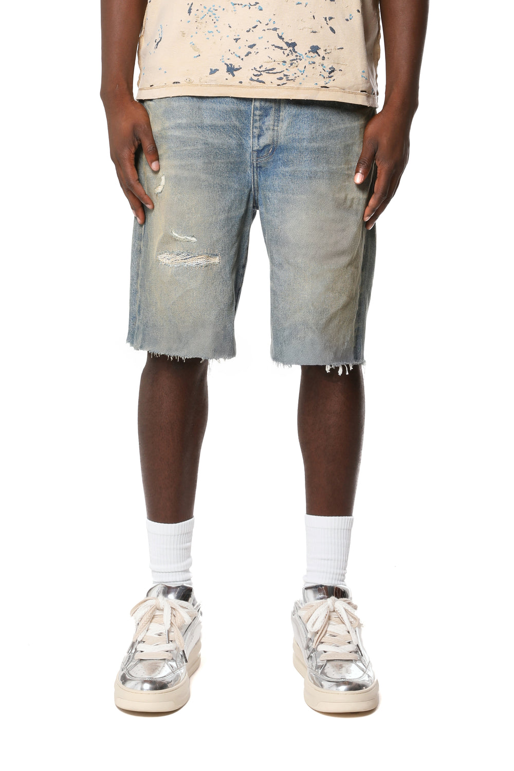 Purple Brand High Summer Destroy in mid indigo – view 1 of 1