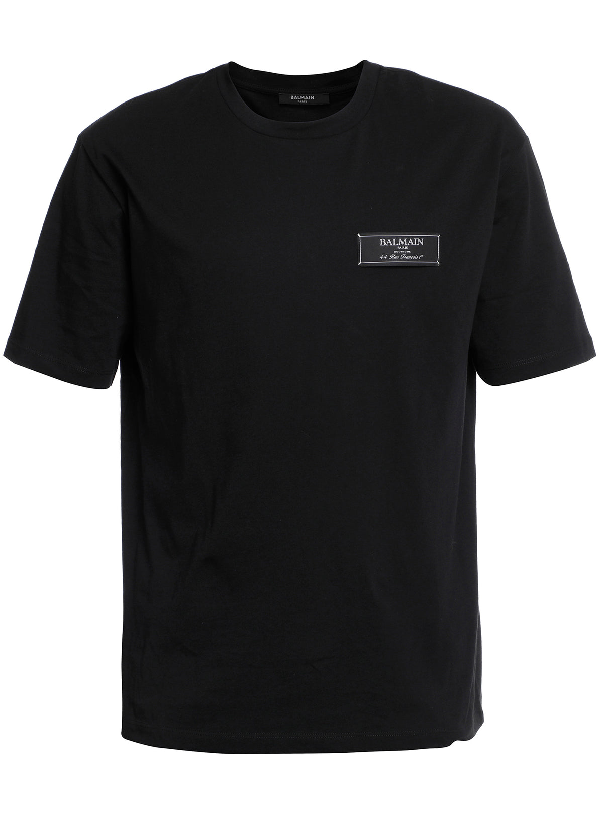 PIERRE BALMAIN LABEL T-SHIRT - BLACK