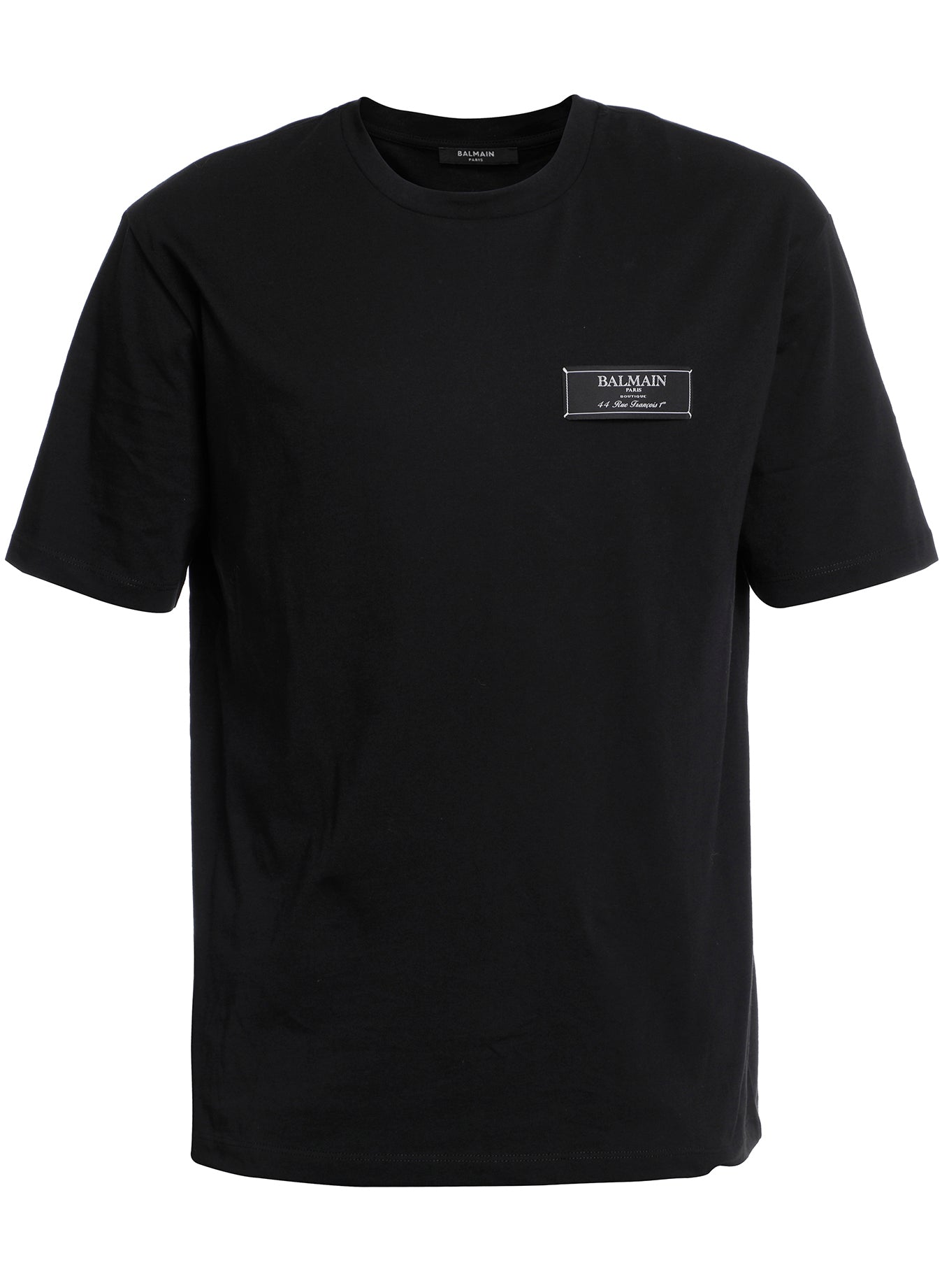 PIERRE BALMAIN LABEL T-SHIRT - BLACK
