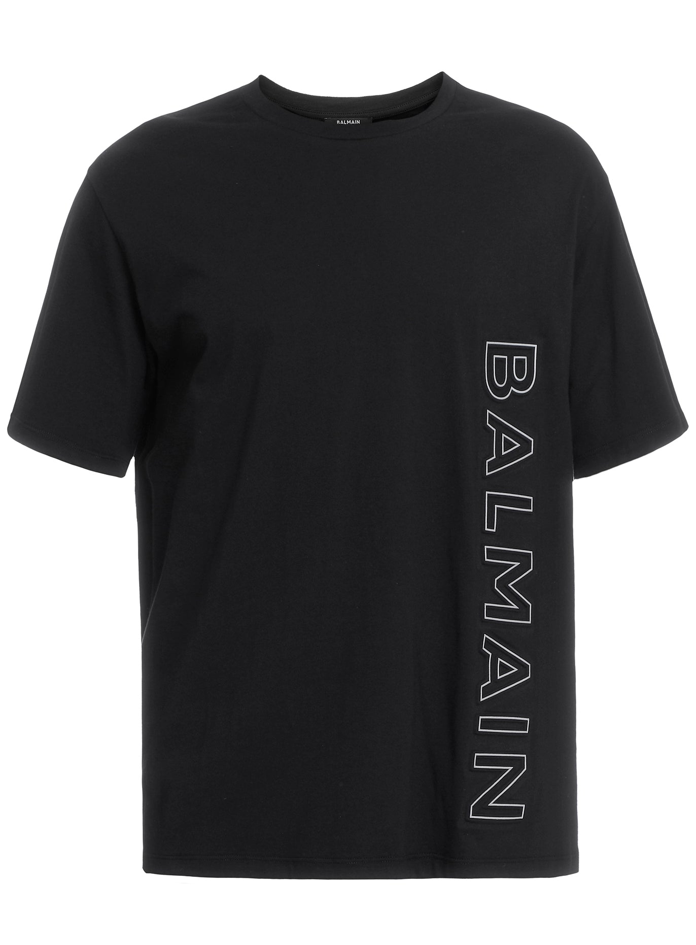 BALMAIN EMBOSSED REFLECT T-SHIRT - BLACK