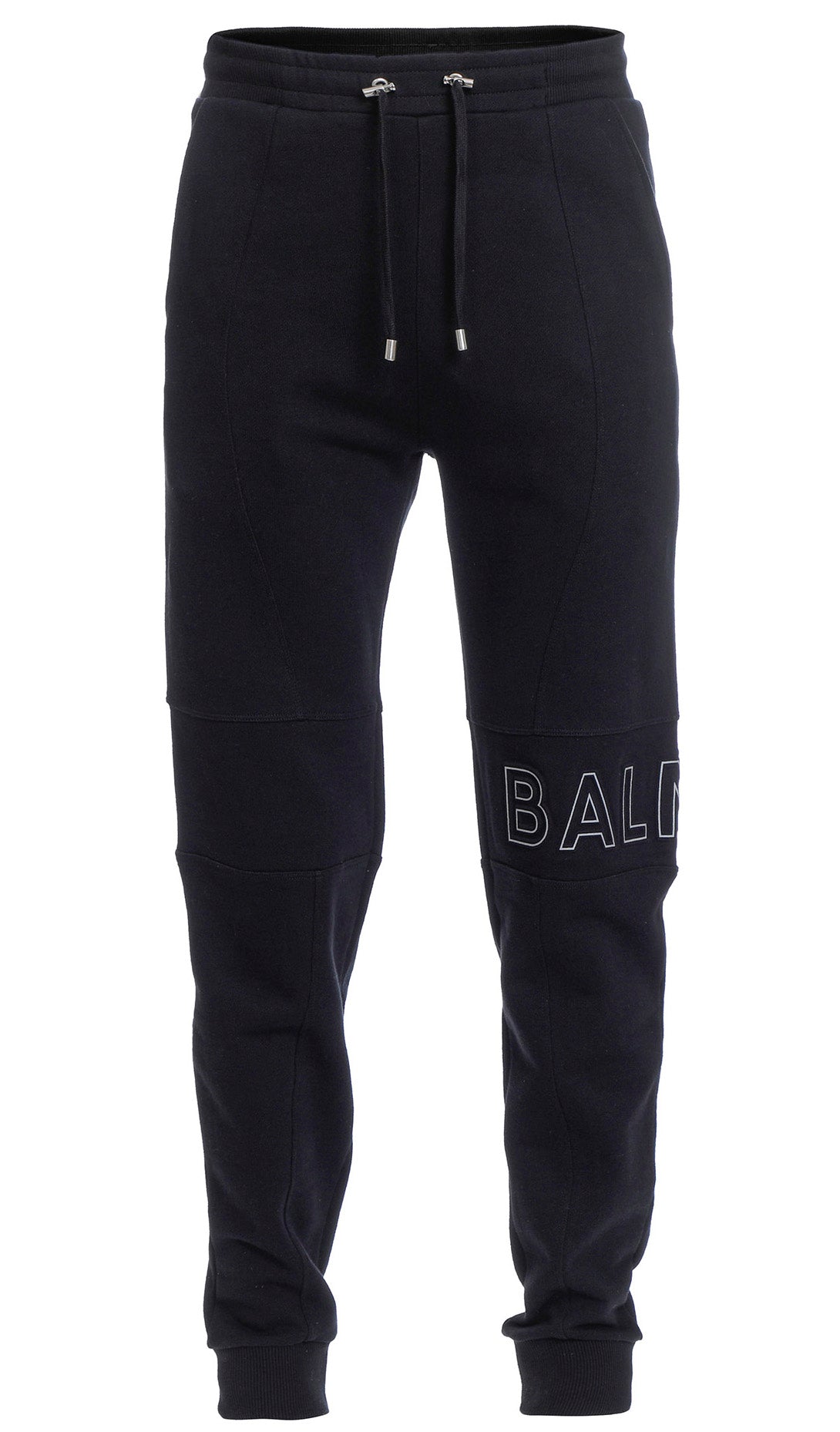 BALMAIN EMBOSSED REFLECT SWEATPANTS - BLACK