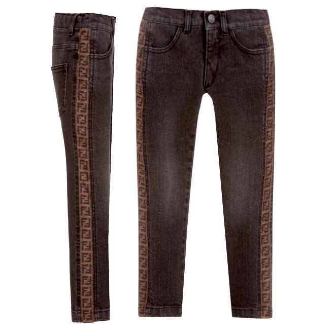 Boys Fendi Denim Logo Jeans