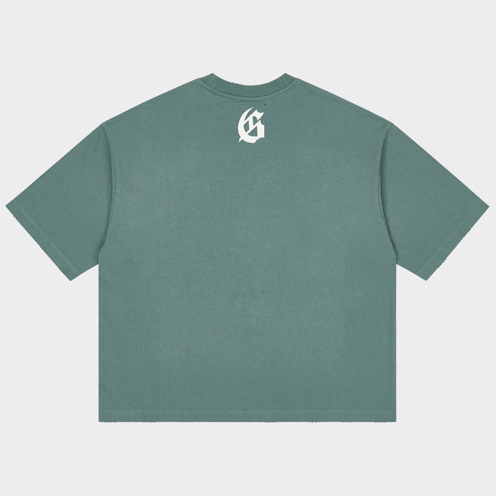 Godspeed VITAL Tee in Sage Smoke, detail