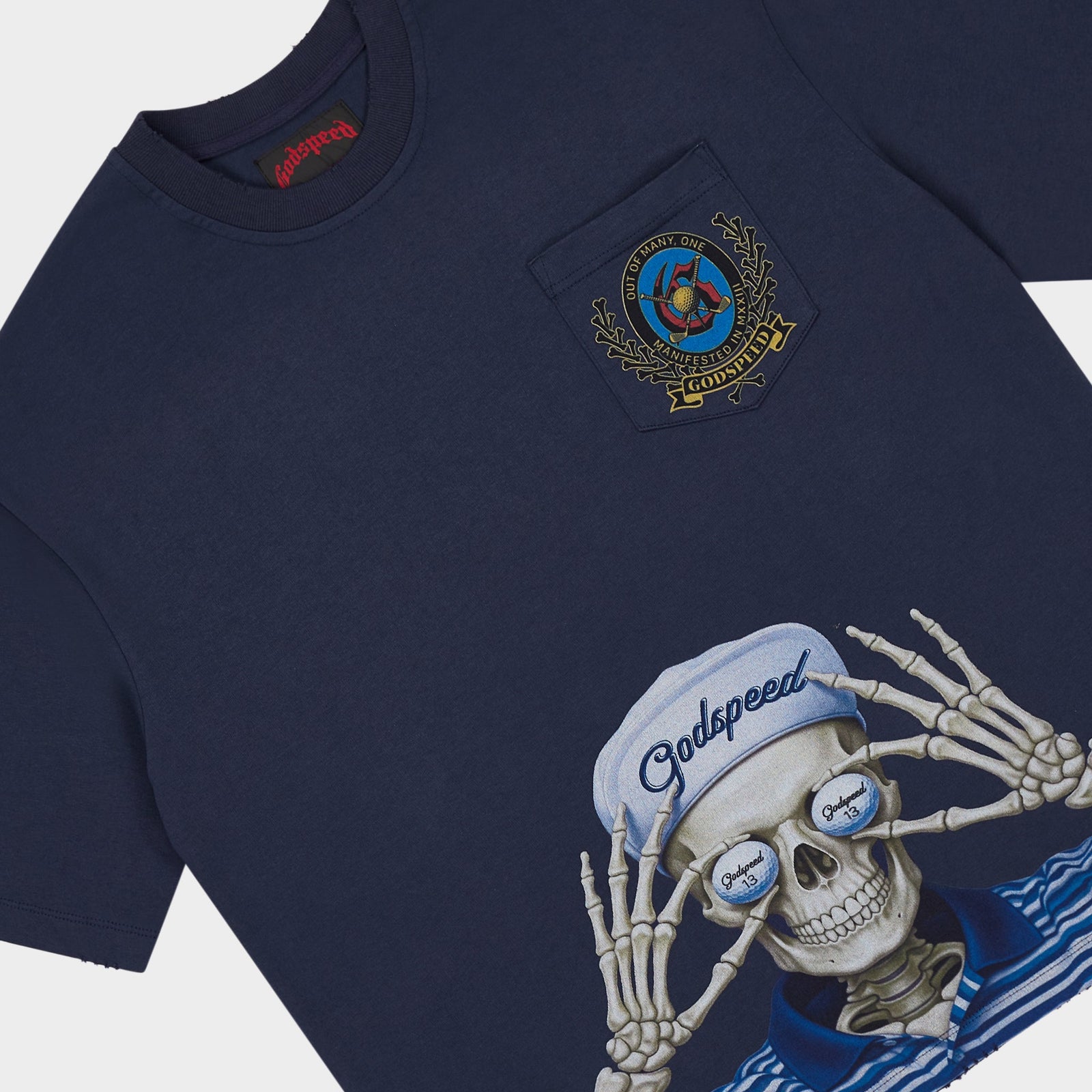 Godspeed Golf Days Pocket T-shirt in Navy, alternate view